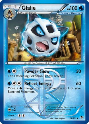 Glalie (Team Plasma) 022 - Reverse Holofoil Plasma Blast - Uncommon