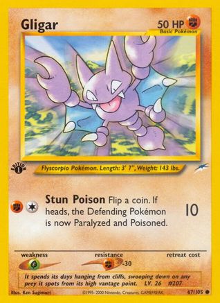 Gligar 067 - 1st Edition Neo Destiny - Common