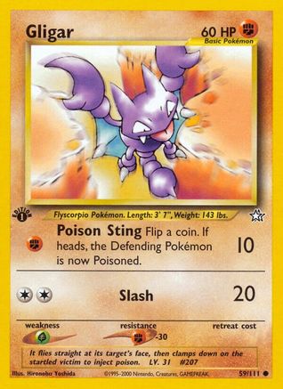 Gligar 059 - 1st Edition Neo Genesis - Common