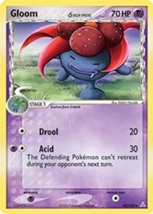 Gloom (Delta Species) 042 - Reverse Holofoil Holon Phantoms - Uncommon