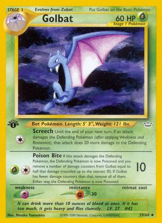 Golbat 029 - 1st Edition Neo Revelation - Uncommon