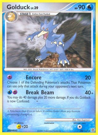 Golduck 028 - Reverse Holofoil Secret Wonders - Rare