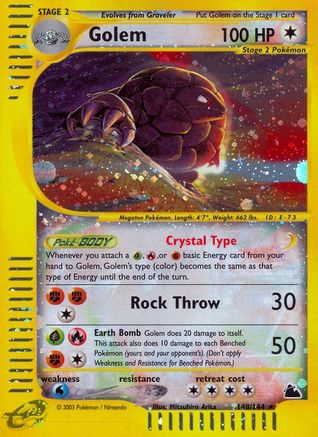 Golem - Reverse Holofoil Skyridge - Secret Rare