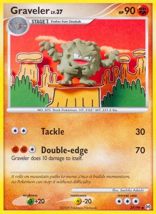 Graveler 037/99 - Reverse Holofoil Arceus - Uncommon