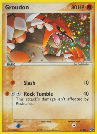 Groudon - 005/106/106 Emerald - Holo Rare