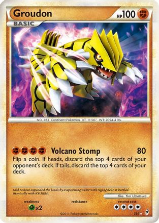 Groudon (Shiny) - Holofoil Call of Legends - Shiny Holo Rare