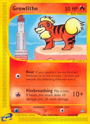 Growlithe (80) Aquapolis - Common