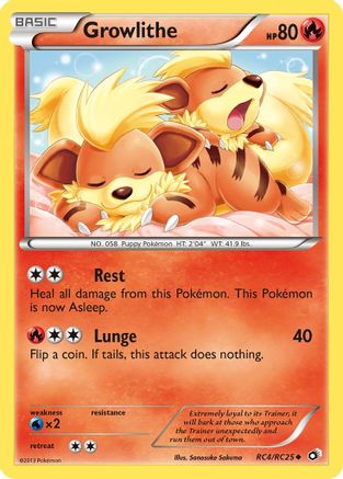 Growlithe RC4 - Holofoil Legendary Treasures Radiant Collection - Uncommon