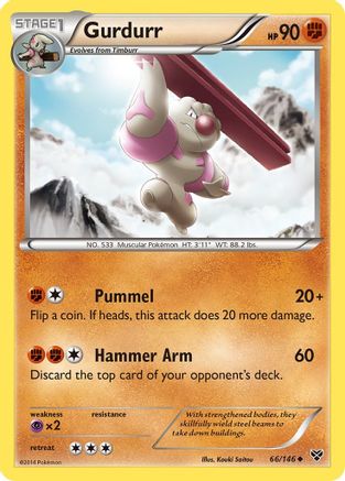Gurdurr - Reverse Holofoil XY Base Set - Uncommon
