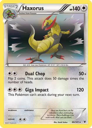 Haxorus - Reverse Holofoil Noble Victories - Holo Rare