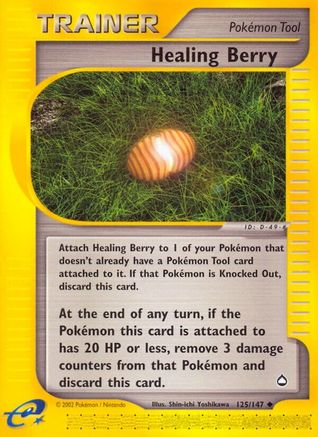 Healing Berry - Reverse Holofoil Aquapolis - Uncommon