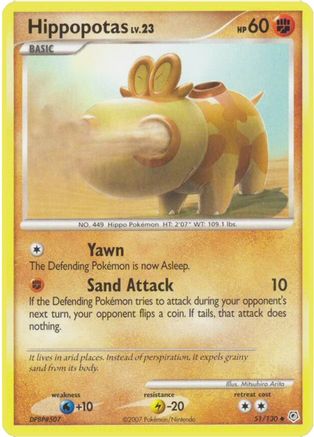 Hippopotas - Reverse Holofoil Diamond and Pearl - Uncommon