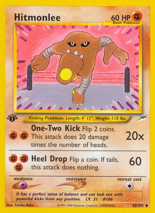 Hitmonlee 042 - Unlimited Neo Destiny - Uncommon