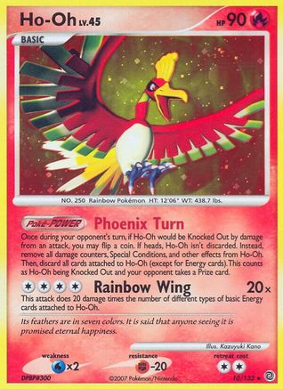 Ho-Oh/132 - Reverse Holofoil Secret Wonders - Holo Rare