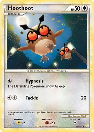 Hoothoot 066 HeartGold SoulSilver - Common