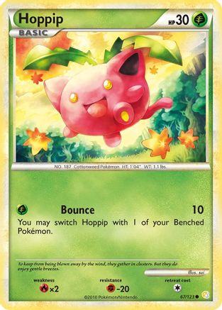Hoppip 067 - Reverse Holofoil HeartGold SoulSilver - Common