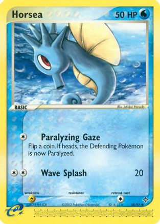 Horsea 058/97 - Reverse Holofoil Dragon - Common