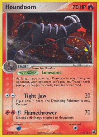 Houndoom - Reverse Holofoil Unseen Forces - Holo Rare
