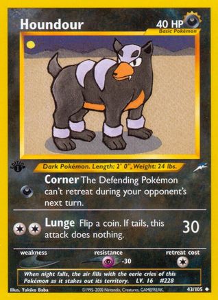 Houndour 043 - 1st Edition Neo Destiny - Uncommon