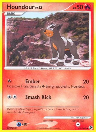 Houndour 069/106 - Reverse Holofoil Great Encounters - Common