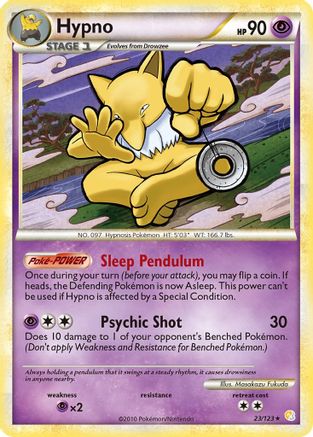 Hypno 023 - Reverse Holofoil HeartGold SoulSilver - Rare