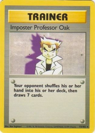 Imposter Professor Oak 073 Base Set - Rare