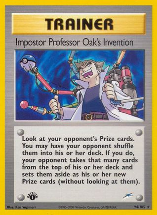 Impostor Professor Oak's Invention - 1st Edition Neo Destiny - Rare