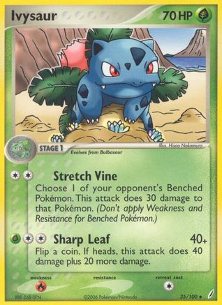 Ivysaur - 035/100/100 - Reverse Holofoil Crystal Guardians - Uncommon