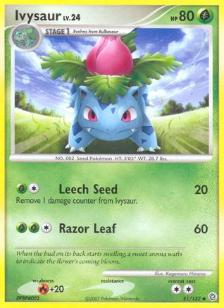 Ivysaur 051 - Reverse Holofoil Secret Wonders - Uncommon