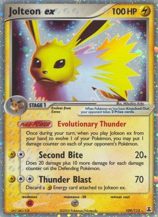 Jolteon ex 109 - Holofoil Delta Species - Ultra Rare