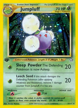 Jumpluff 007 - Unlimited Holofoil Neo Genesis - Holo Rare