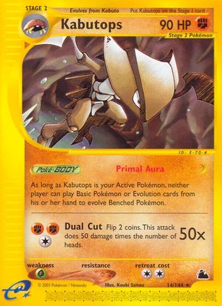 Kabutops (14) - Reverse Holofoil Skyridge - Rare