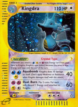 Kingdra (148) - Reverse Holofoil Aquapolis - Secret Rare