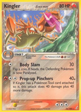 Kingler (Delta Species)/100 Crystal Guardians - Rare