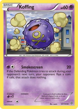 Koffing (57) - Reverse Holofoil Plasma Storm - Uncommon