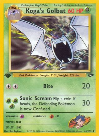 Koga's Golbat 046 - 1st Edition Gym Challenge - Uncommon