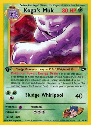 Koga's Muk 026 - 1st Edition Gym Challenge - Rare