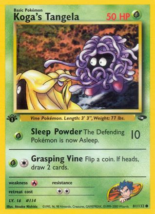 Koga's Tangela 081 - 1st Edition Gym Challenge - Common