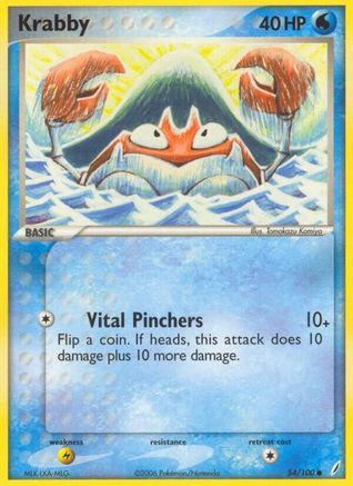 Krabby 054 - Reverse Holofoil Crystal Guardians - Common