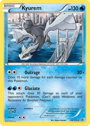 Kyurem 043 - Holofoil Legendary Treasures - Holo Rare