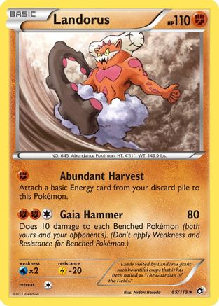 Landorus 085 - Holofoil Legendary Treasures - Holo Rare