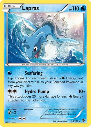 Lapras 035 - Holofoil XY Base Set - Holo Rare