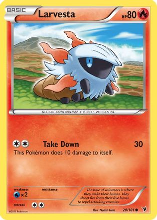 Larvesta (20) - Reverse Holofoil Noble Victories - Common