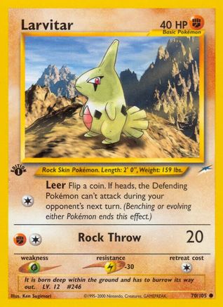 Larvitar 070 - 1st Edition Neo Destiny - Common