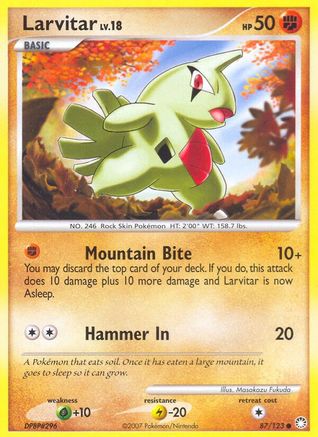Larvitar - Reverse Holofoil Mysterious Treasures - Common