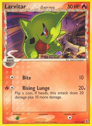Larvitar (Delta Species) 073 - Reverse Holofoil Delta Species - Common
