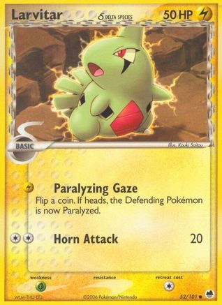 Larvitar (Delta Species) 052 Dragon Frontiers - Common