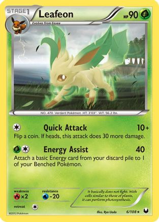 Leafeon - Reverse Holofoil Dark Explorers - Rare