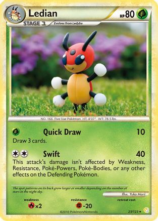 Ledian 025 HeartGold SoulSilver - Rare