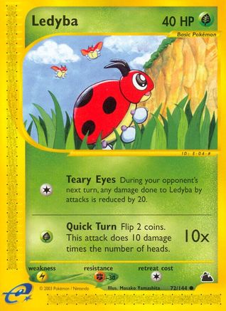 Ledyba (72) - Reverse Holofoil Skyridge - Common